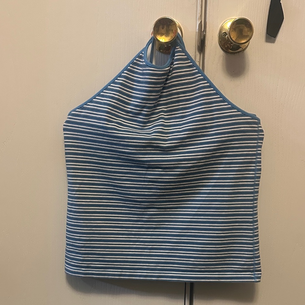 GAP Blue and White Striped Neck Top💙🤍